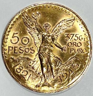 Mexico 1945 Gold 50 Pesos Centenario Coin,  37.  5 Grams Of Pure Gold 1.  2057 Agw
