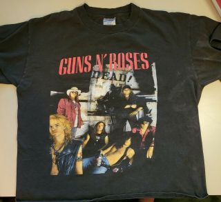Vintage Guns N Roses Gone Hell Concert Tour Shirt Xl Rock Band Tee 80s 90 