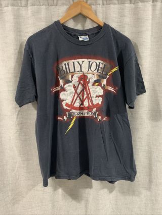Vintage 1989/90 Billy Joel Storm Front Us Tour Concert T - Shirt Xl Fade