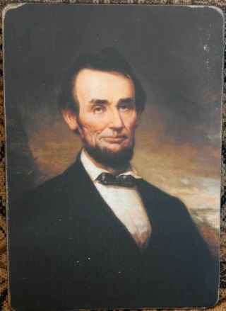 Set Of George Washington & Abraham Lincoln Prints On Canvas Boards 11x14 "