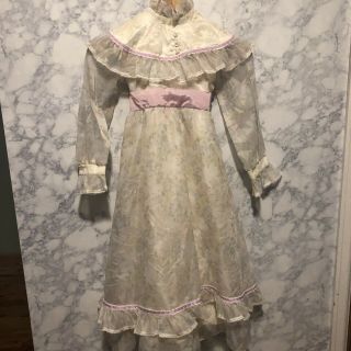 Vintage Dorissa Of Miami Dress Prairie Boho Victorian Lace Romantic Sz 5 Kids
