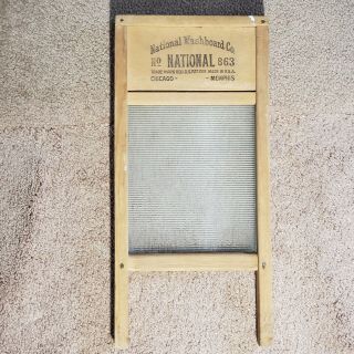 Vintage National Washboard Co.  863 " The Glass King " For Lingerie,  Antique Look