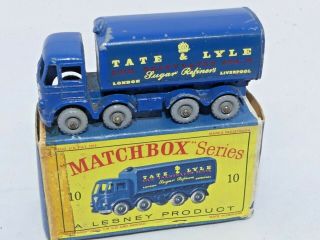 Matchbox Series No.  10 Tate & Lyle Sugar Container Lorry Boxed