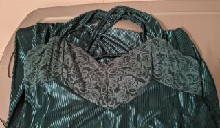 Vintage Petra Fashions Plus Size 3x 22w Green Long Nightgown