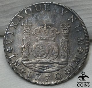 1770lm Jm Peru 8 Reales Silver Charles Iii Coin Km 64.  1