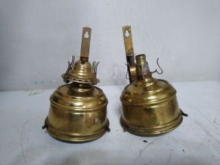 Victor Queen Anne Train Railroad Miners Brass Oil Kerosene Lamp Lantern Vintage