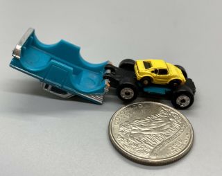 Micro Machines Insiders ‘57 Chevy Bel Air Blue W/minis Ferrari Mondial Yellow