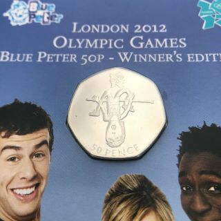 2009 Blue Peter 50p London 2012 Olympic Games Winners Edition BUNC 6
