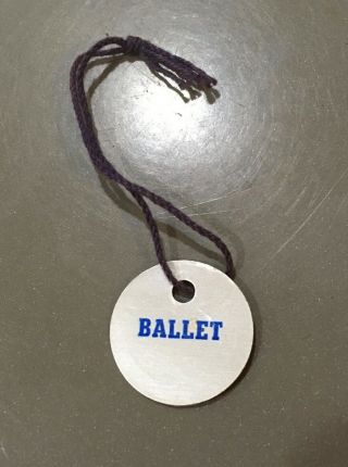 Vintage Vogue Ginny doll wrist tag blue & silver for Ballet ballerina 2