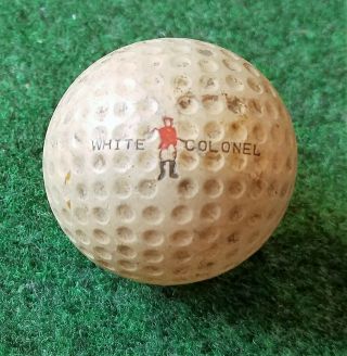 Antique Collectible St.  Mungo " White Colonel " Dimple Golf Ball - C 1920