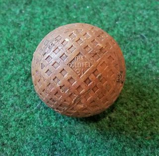 Antique Collectible St.  Mungo " The Colonel 31 " Mesh Golf Ball - C 1915
