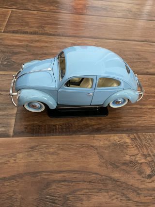 Solido Coccinelle Vw Echelle 1/17 Made In France Model Car Beetle Blue Vintage