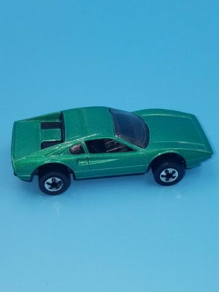 Vintage 1977 Hot Wheels Racebait Ferrari 308 Diecast Car Greenish