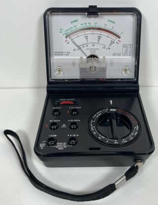 Micronta 22 - 211 2 Jewels Analog Multi Tester Multimeter Ohms Volts Case No Leads