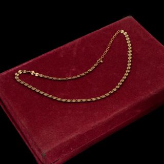 Antique Vintage Deco 14k Gold Filled Gf Fancy Link Chain Choker Necklace 4.  9g