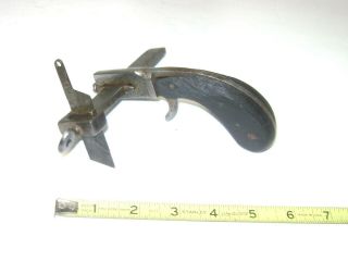 Vintage Antique Cs Osborne Pistol Grip Leather Cutter