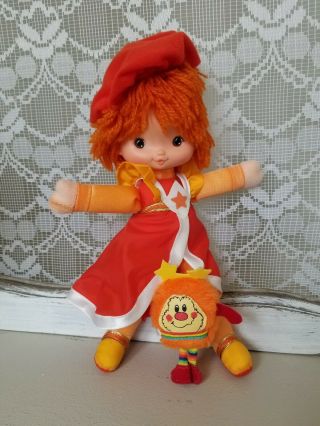 Vintage Mattel 1983 Rainbow Brite 10” Lala Orange Doll With Oj Sprite