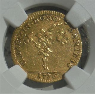 1776,  Vatican,  Pope Pius Vi.  Scarce 15 Paoli (½ Doppia) Gold Coin.  R