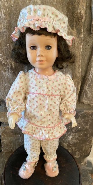 1962 Mattel Chatty Cathy Doll White With Rosebuds Pajamas,  5 - Piece Set