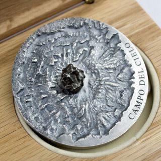 Campo Del Cielo Meteorite Art 5 Oz Silver Coin Cfa Republic Of Chad 2018