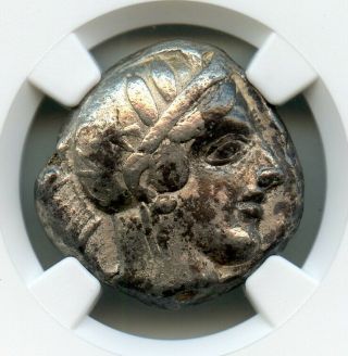 Ancient Greek Attica Athens 440 Bc Athena Owl Silver Tetradrachm Ngc Choice Fine