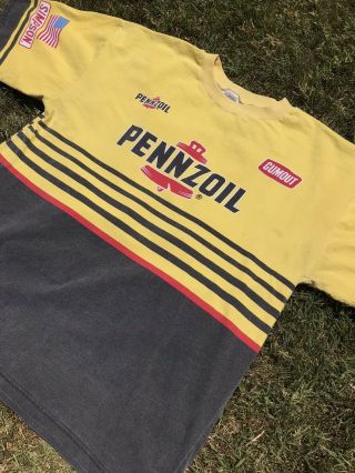 Vintage Penzoil Shirt Racing All Over Print Size Xl