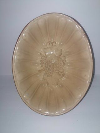 Antique Germany Ceramic Pudding Mold 10 5/8 × 8.  5 × 4 Grape Pattern