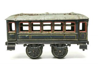 Antique Early Pre - War Karl Bub (kbn) Tin Lithographed 0 - Gauge Passenger Coach