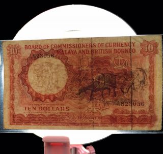 Malaya & British Borneo 10 Dollar 1961 Buffalo 4