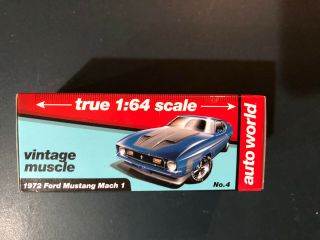 Autoworld 64192 1/64 Vintage Muscle 1972 Ford Mustang Mach 1 Diecast Car Model