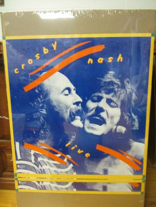 Vintage Rock And Roll Crosby Nash Live Poster