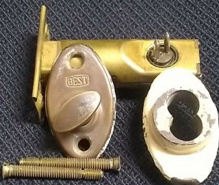 Vintage Best Interchangeable Core Thumb Turn Deadbolt Brass Less Cylinder