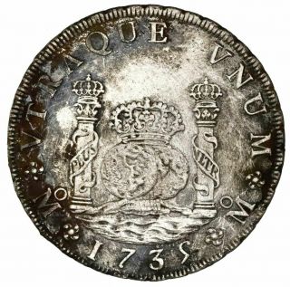 Rooswijk,  Shipwreck Coin Mexico,  Pillar 8 Reales,  Philip V,  1735 Mf Choice