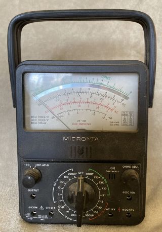 Vintage Micronta 22 - 210 Multimeter 21 Range Ac,  Dc Multitester (no Cables)