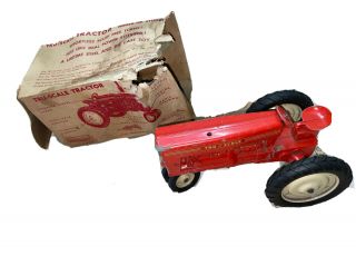 Rare Vintage Tru - Scale Metal Tractor Toy - Red - Vintage Metal Toy