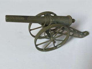 Vintage Ww1 Field Artillery Cannon Cast Metal Toy France