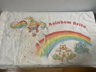 Vintage Rainbow Brite Pillow Case & Canopy/dust Ruffle Retro 80s Collector