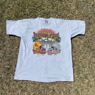Vintage 1997 Rose Bowl Arizona State Vs Ohio State Single Stitch T Shirt Size L