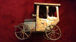 Vintage Collectible Sculpted Copper Metal Antique Model T Car Music Box