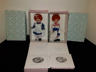 Vintage 8 " Madame Alexander Mop Top Billy & Wendy Raggedy Ann & Andy Style Dolls