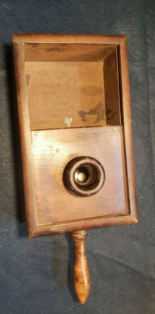 Antique Wooden Voting Ballot Box,  With Some Marbles Masonic Or Fraternal