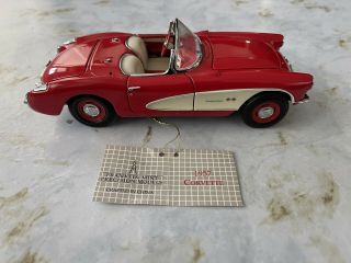 Franklin 1957 Corvette W/top,  Red/white,  1:24
