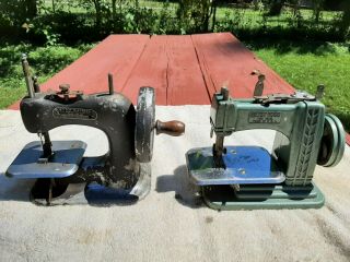 2 Vintage/antique Miniature Toy Sewing Machines Betsy Ross & Stich Mistress