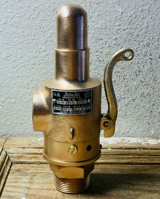 Large 8” Vintage Brass Heavy Gauge Pressure Relief Valve,  Steampunk,  Antique