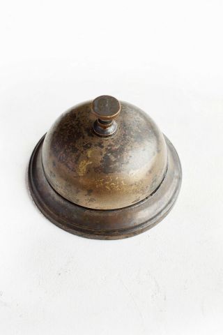 Vintage 1887 Spinner Cast & Brass Desk Bell Antique Hotel Bells 9518