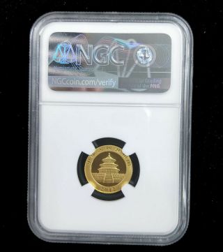 2012 PANDA 1/10oz gold coin G50Y NGC MS70 3