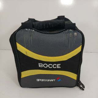 VINTAGE Sportcraft BOCCE SET bag 8 Balls Jack Outdoor game complete maroon black 2