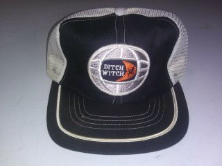 Old Vintage Snapback Advertising Hat Trucker Patch Mesh Swingster Ditch Witch