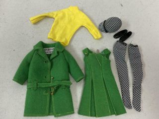 Vintage Barbie Skipper Town Togs Outfit 1922 Missing Gold Button