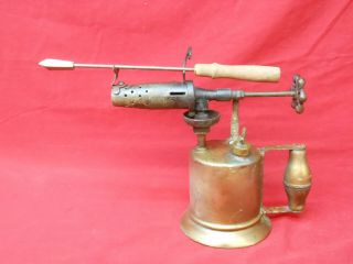 Antique Vintage American Optimus Blow Torch With Soldering Iron 3
